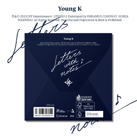 Young K 1st Full Album Letters with notes (Digipack Ver.)